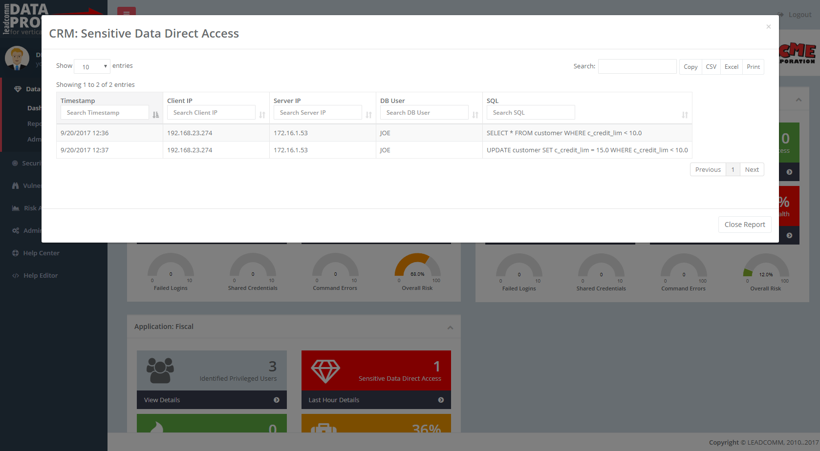 direct accesses report